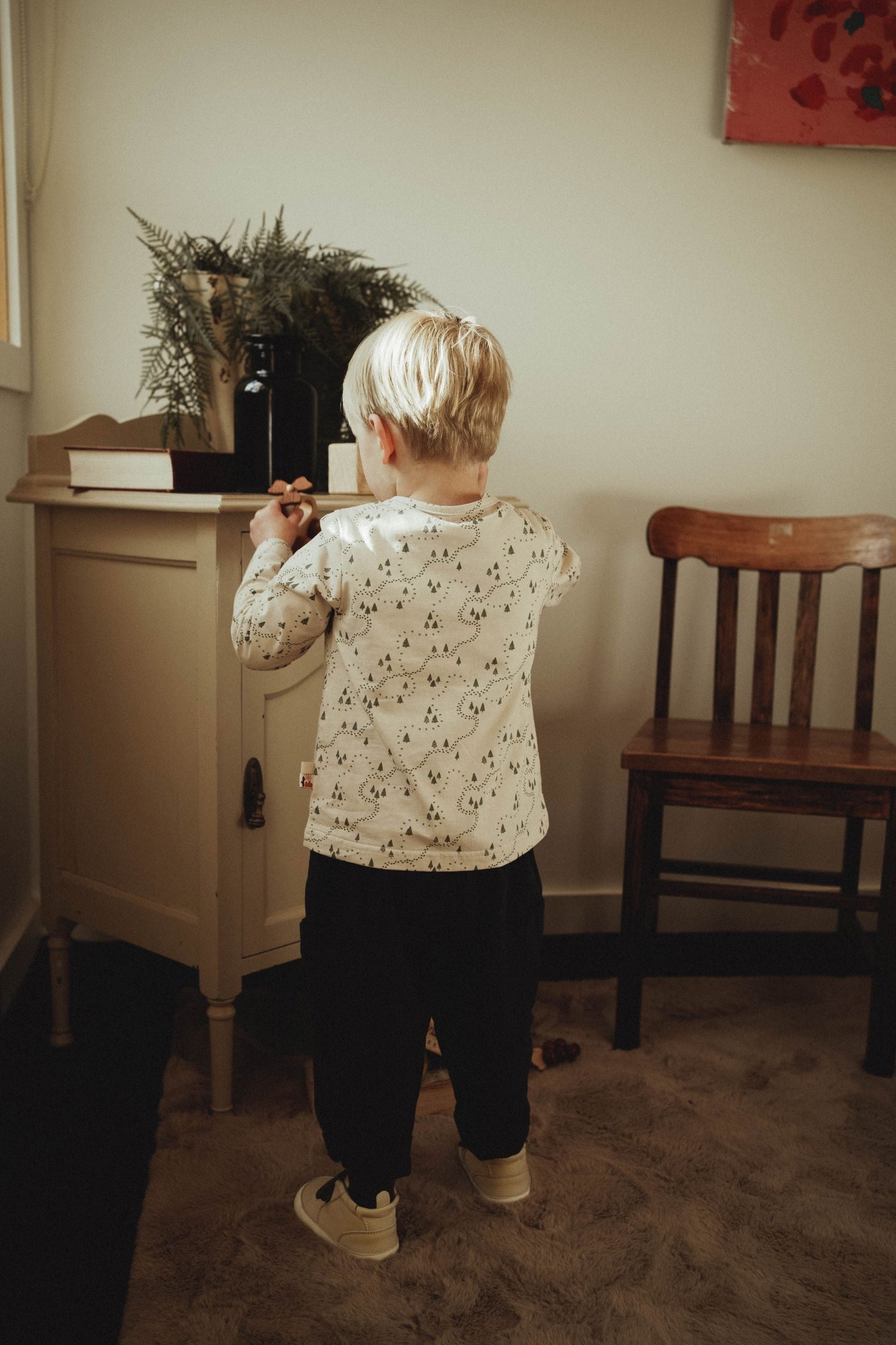 Printed Long Sleeve T-Shirt - Forest