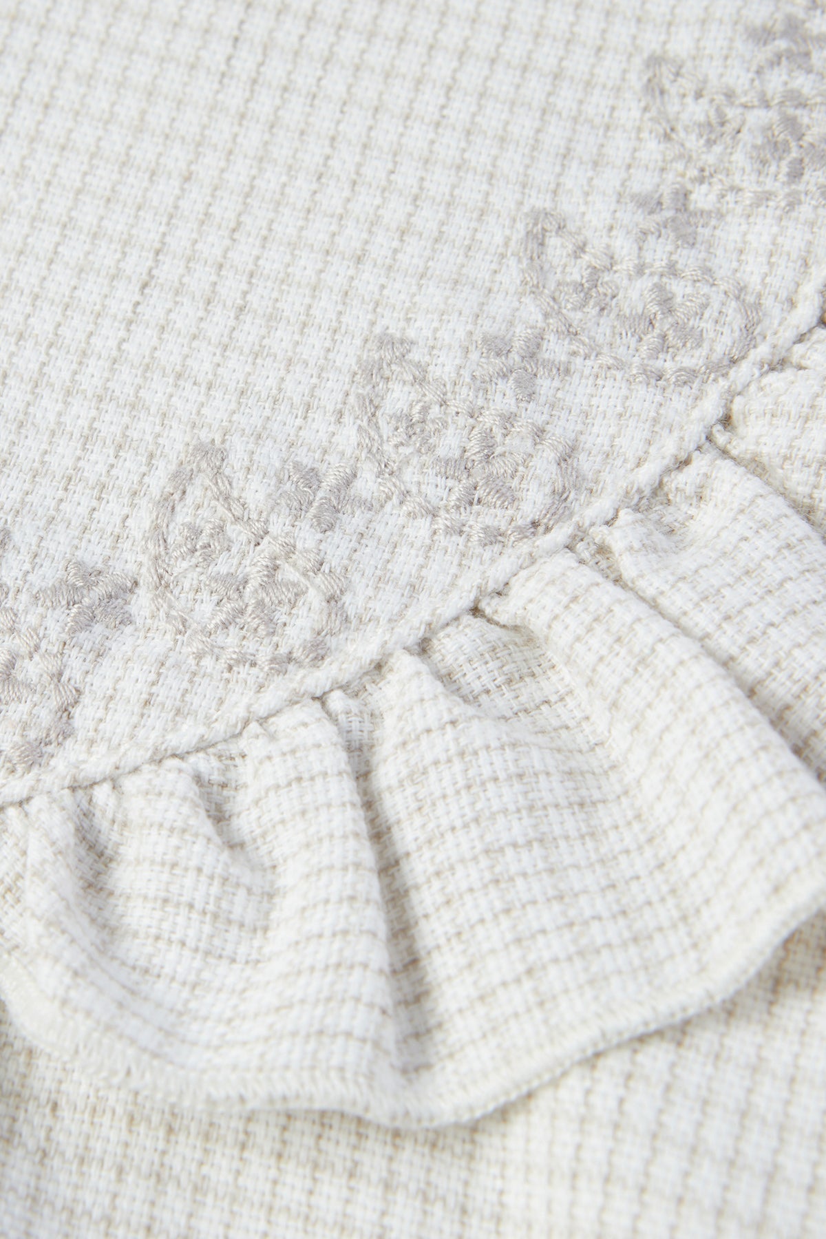 Ruffled Collar Blouse - Light Apricot