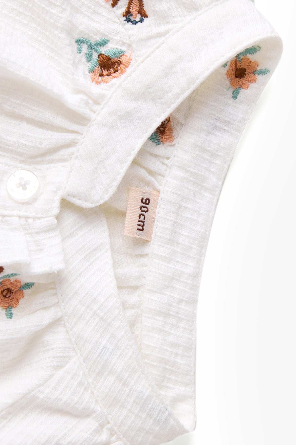 Cotton Embroidered Blouse - Cream