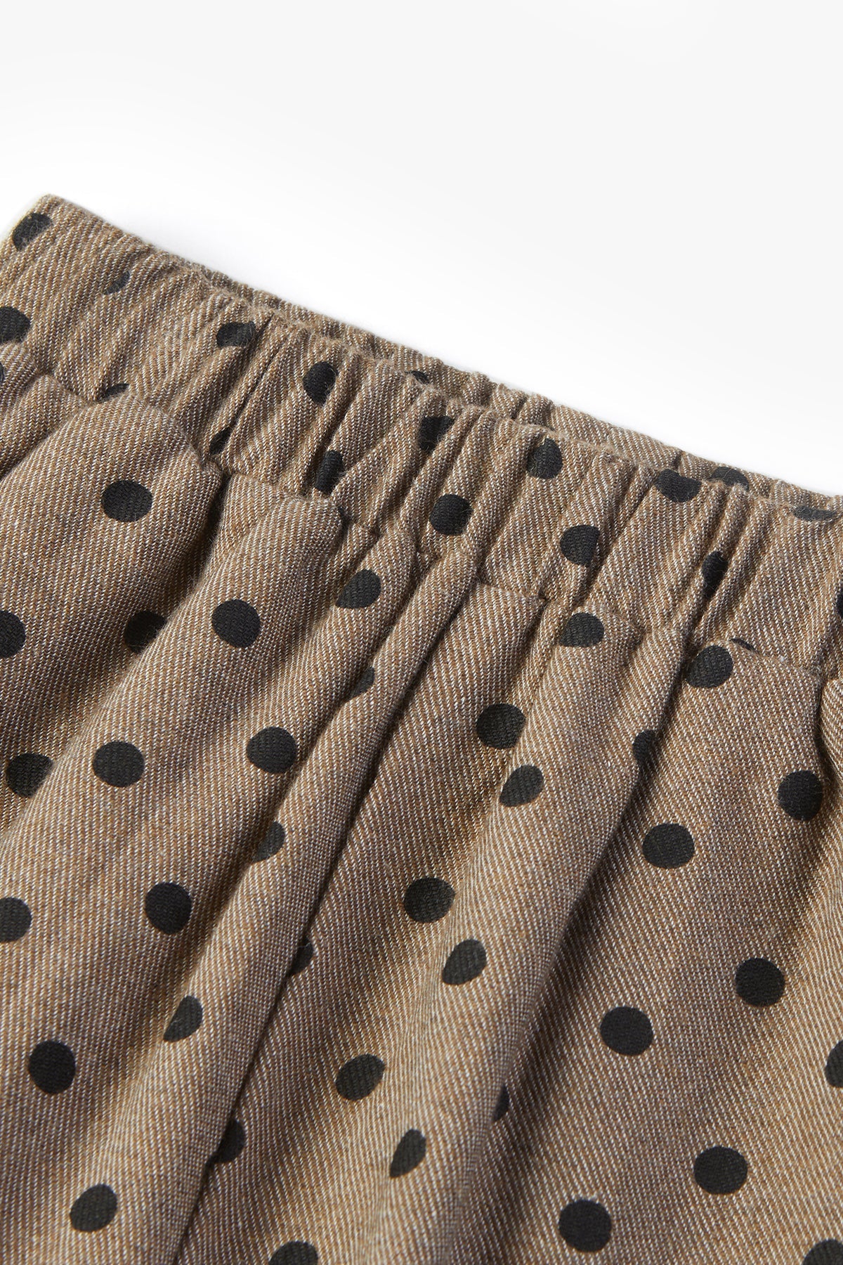 Polka Dot Wide-Leg Pant - Brown Polka Dot