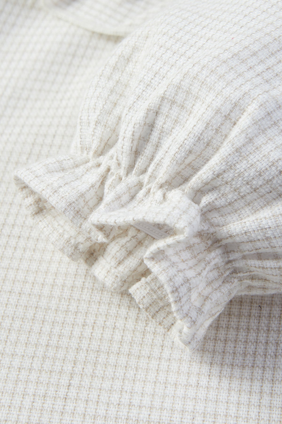 Ruffled Collar Blouse - Light Apricot