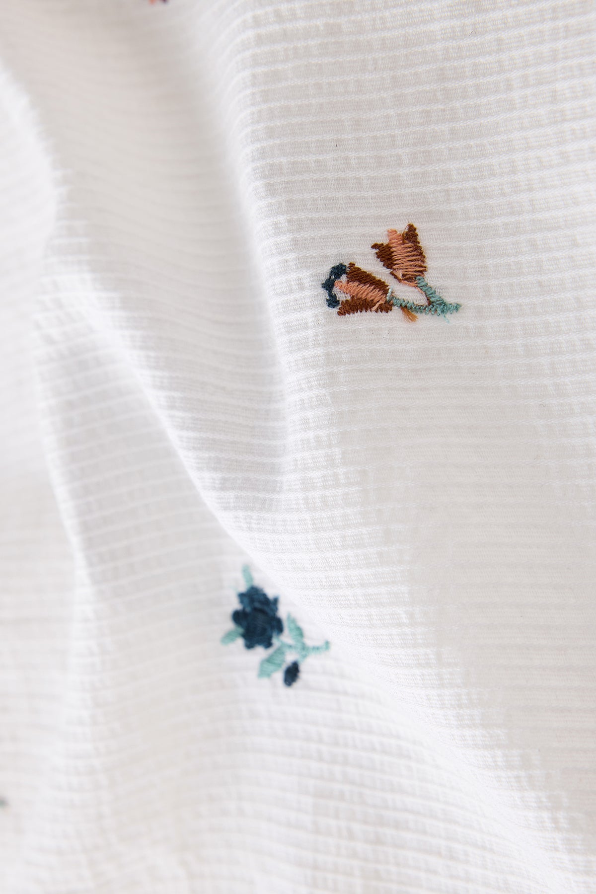 Cotton Embroidered Blouse - Cream