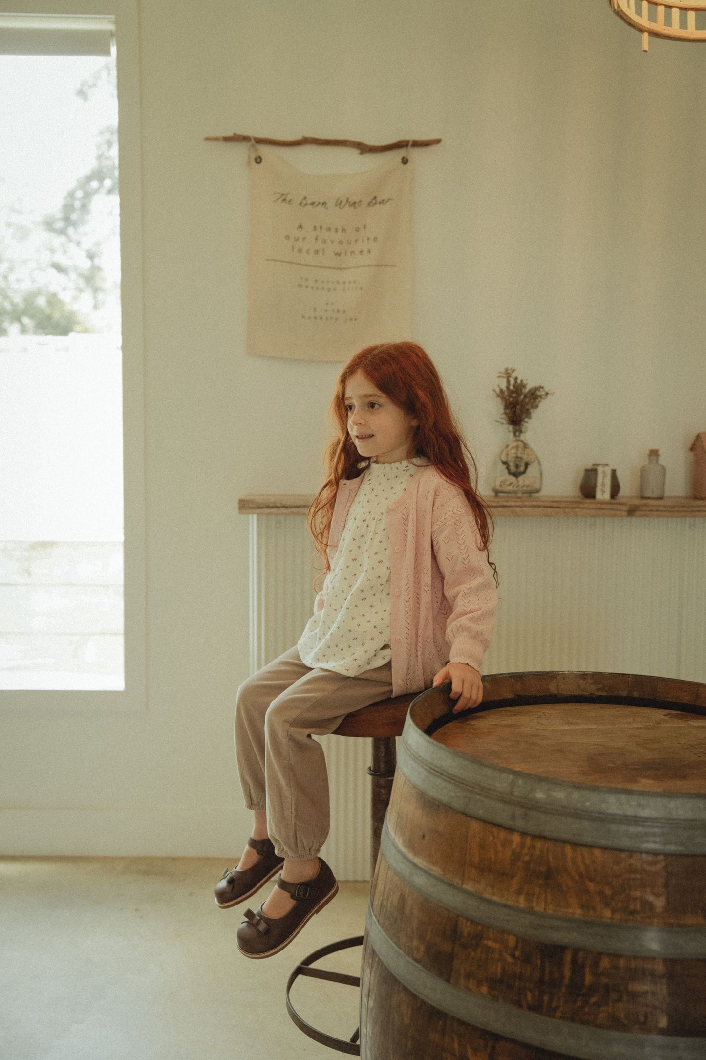 Long Sleeved Cardigan - Pale Pink