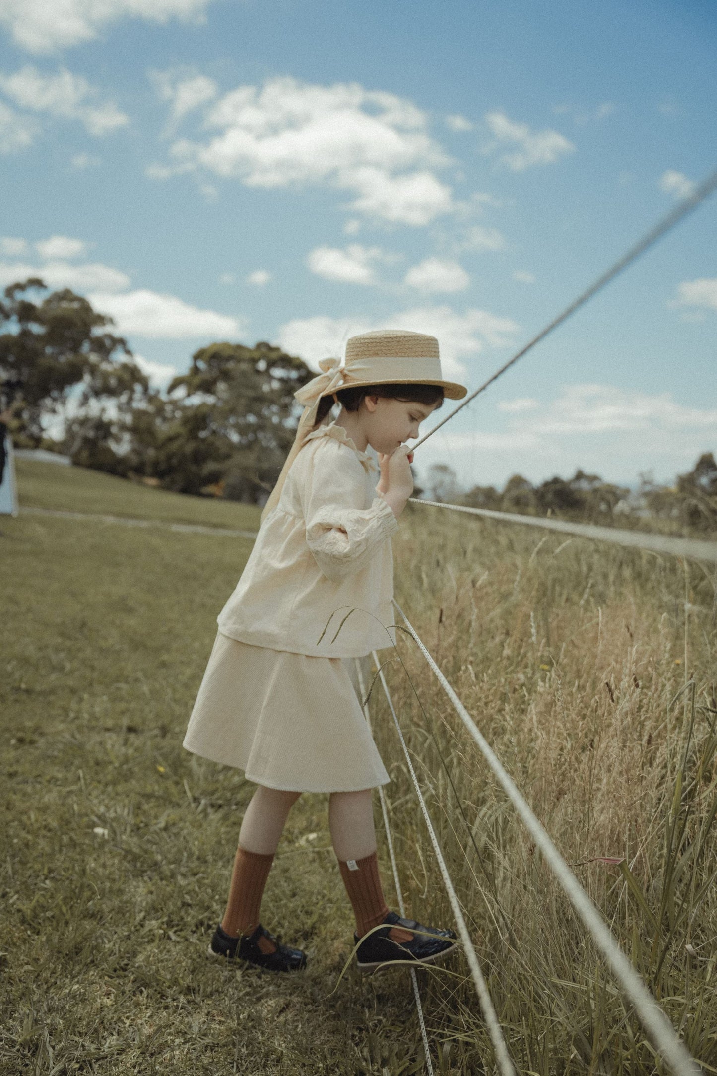 Long Sleeve Corduroy Blouse - Ivory
