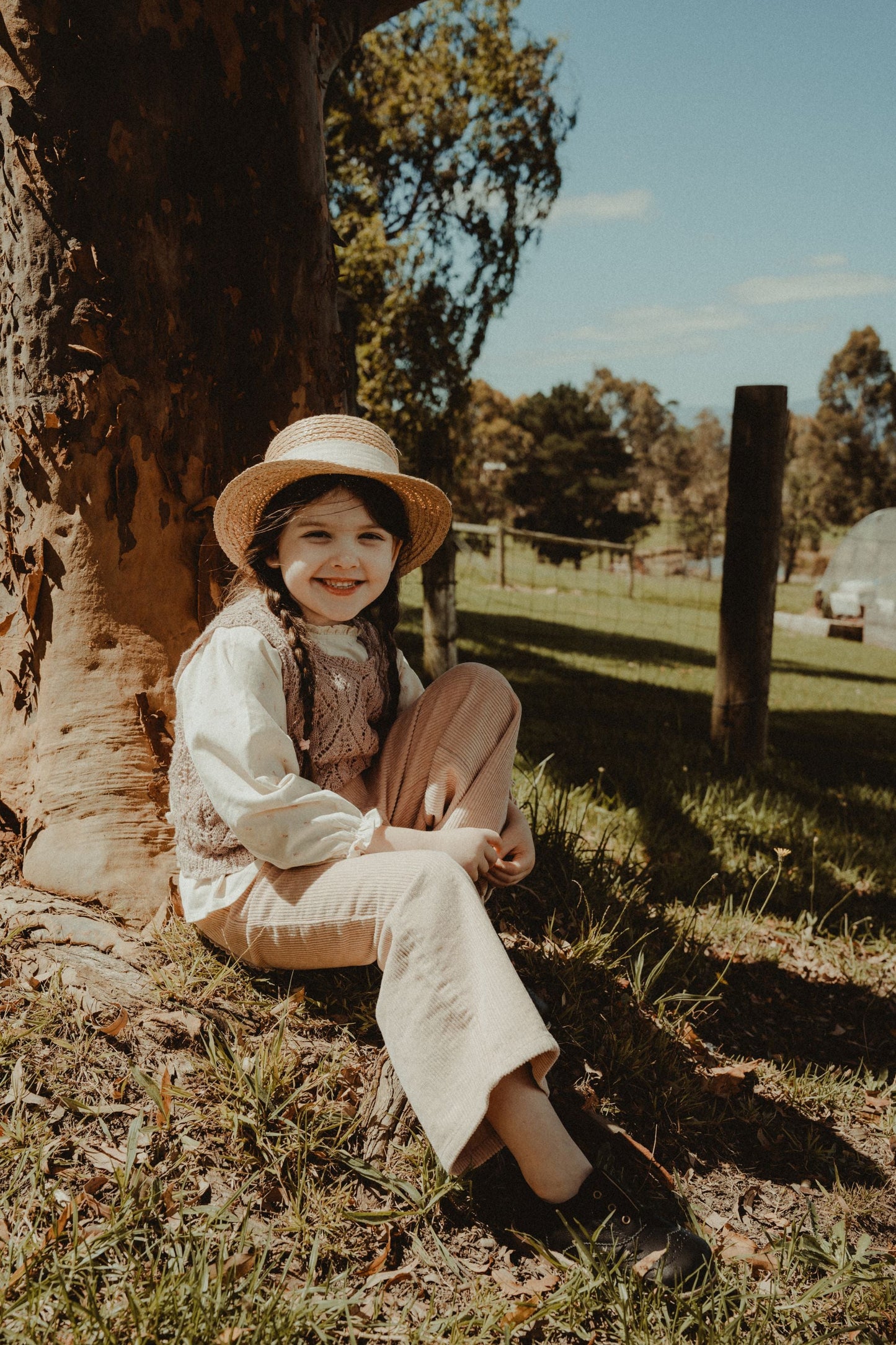 Blouse & Vest Set - Dusty Pink