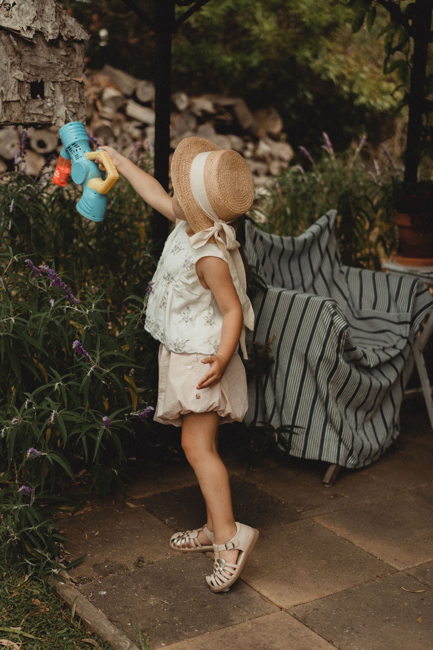 Flower Bud Pants - Peach
