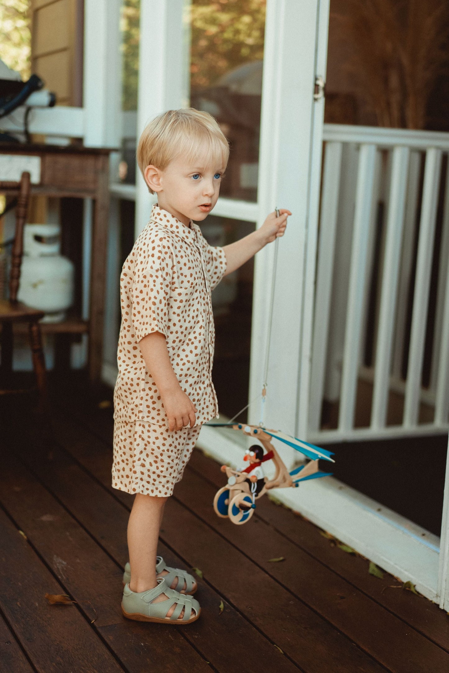 Leopard Print Linen Shorts - Leopard Print