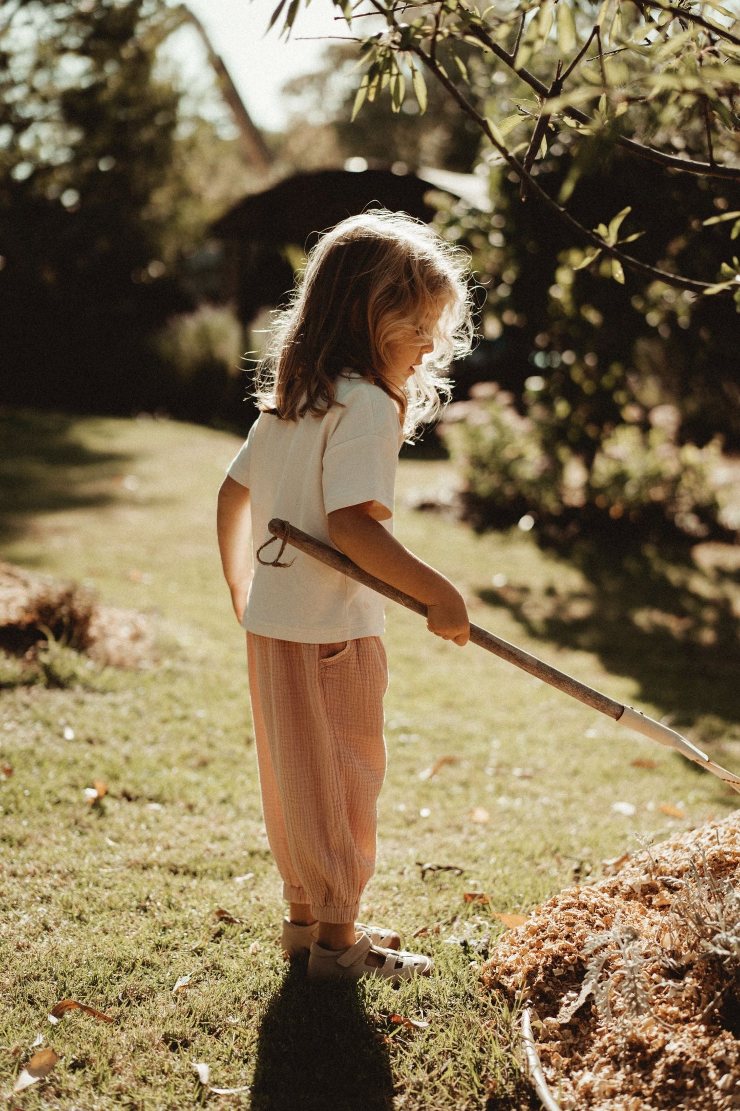 Double Layer Crepe Pants - Peach