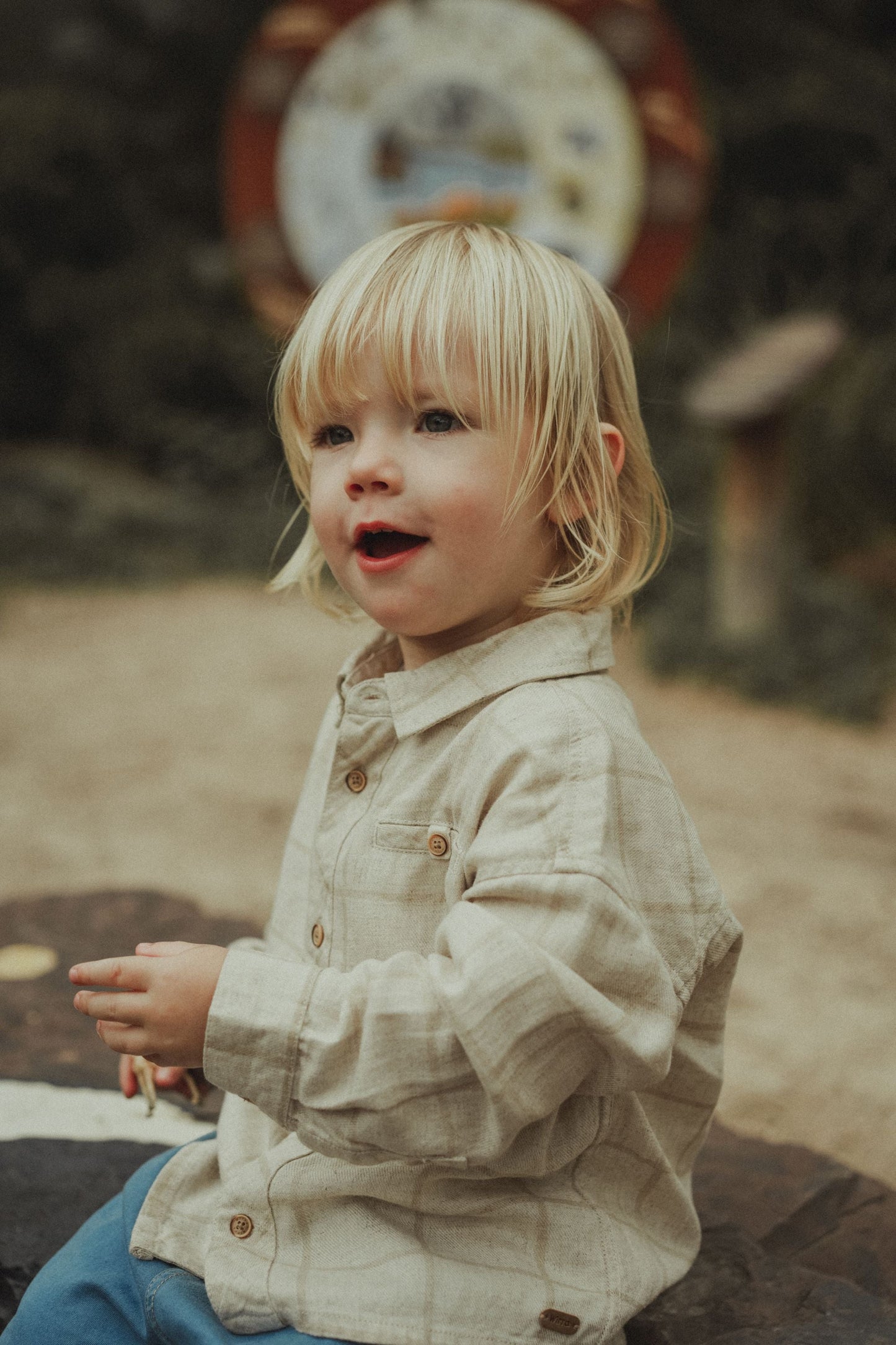 Long Sleeve Linen Shirt - Linen