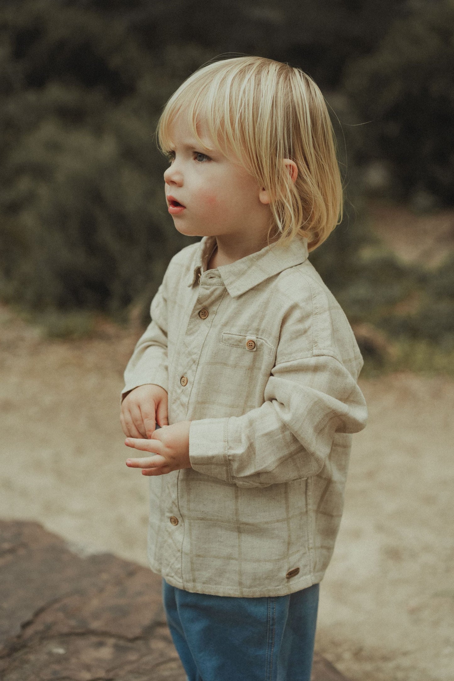 Long Sleeve Linen Shirt - Linen