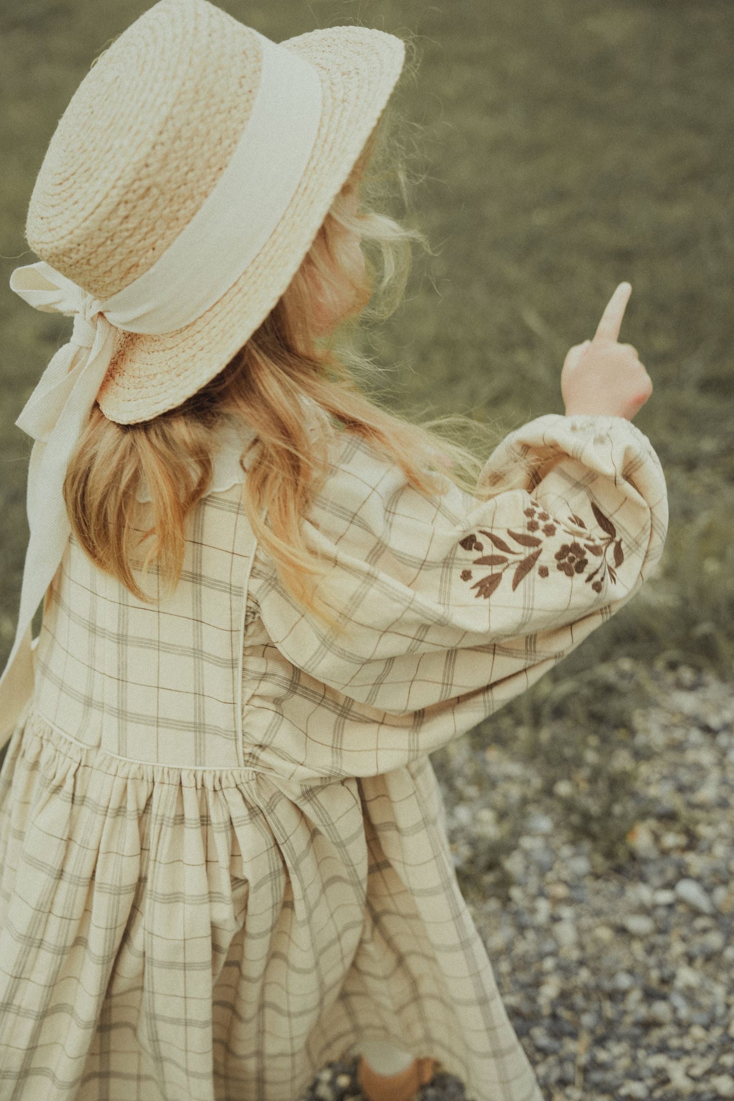 Corduroy Plaid Dress - Khaki