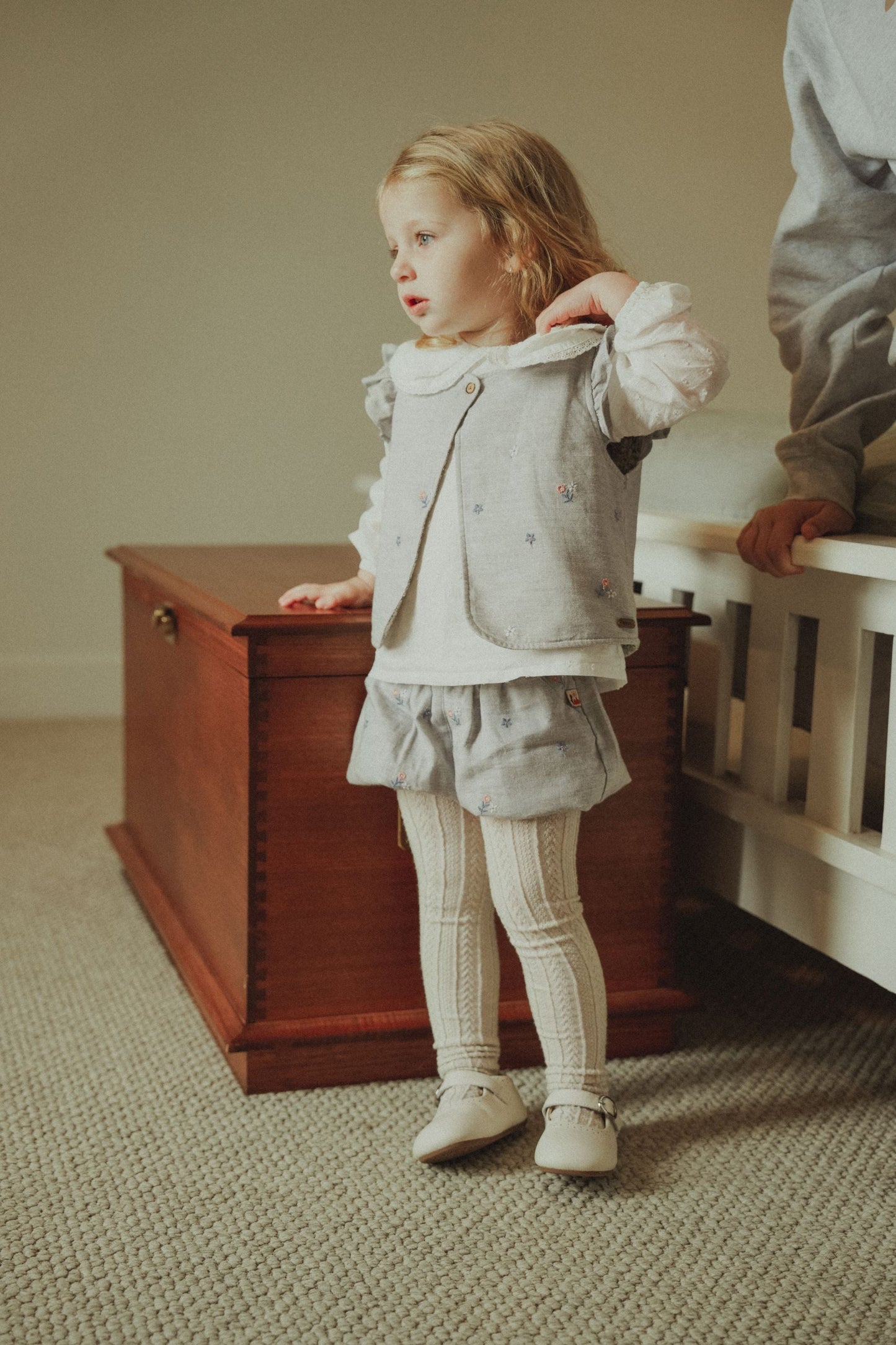 Embroidered Bloomer - Grey