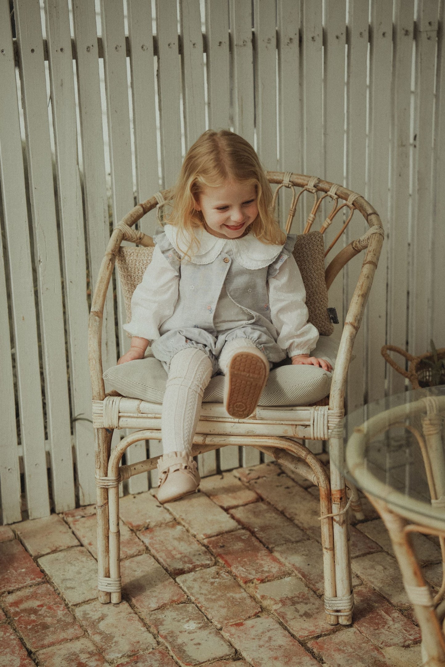 Embroidered Vest - Grey