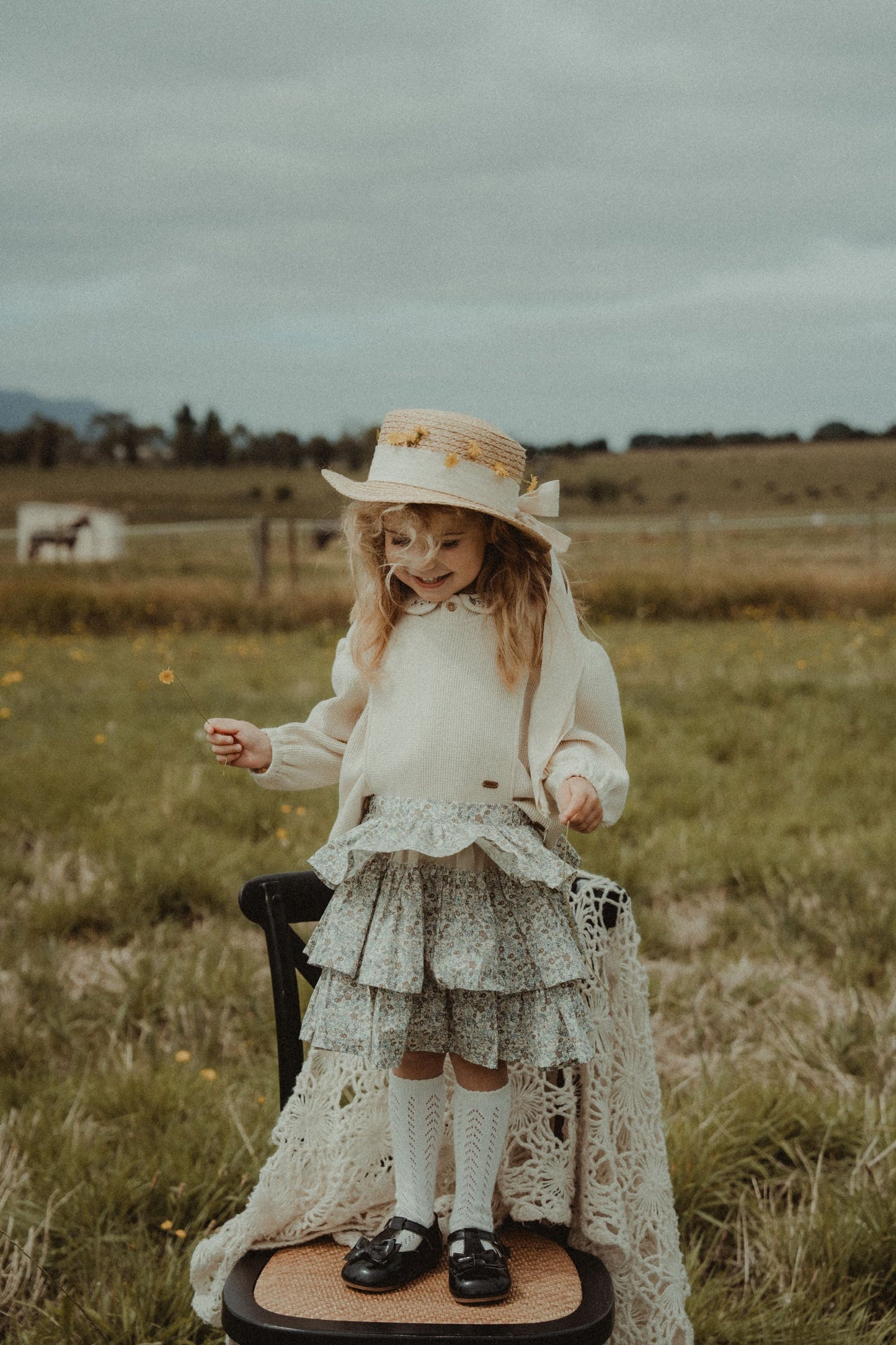 Waffle Plaid Sundress - Beige