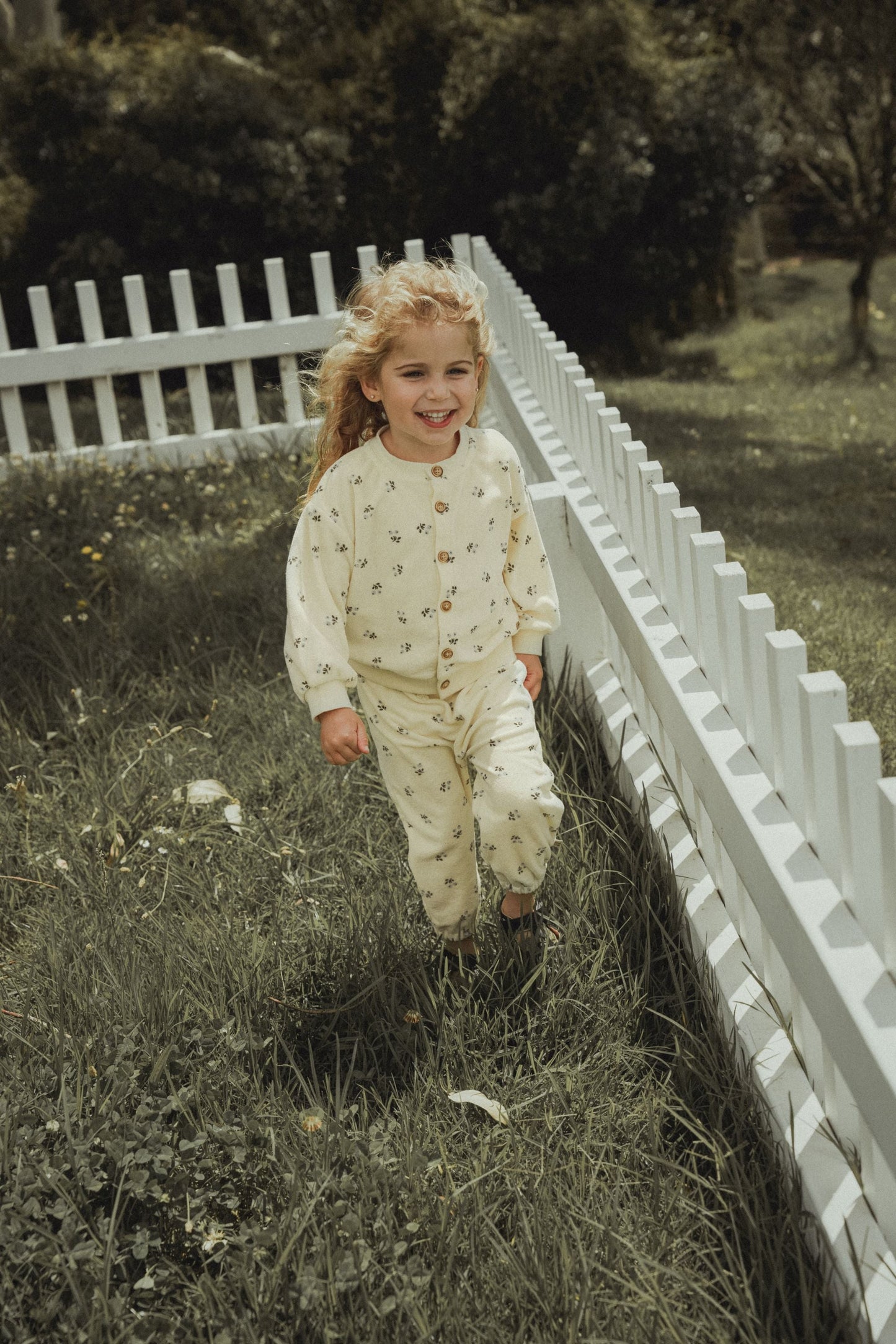 Blueberry Printed Knitted Pants - Blueberry