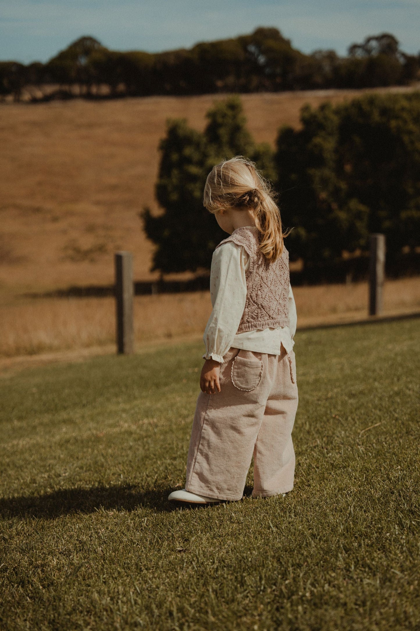 Blouse & Vest Set - Dusty Pink