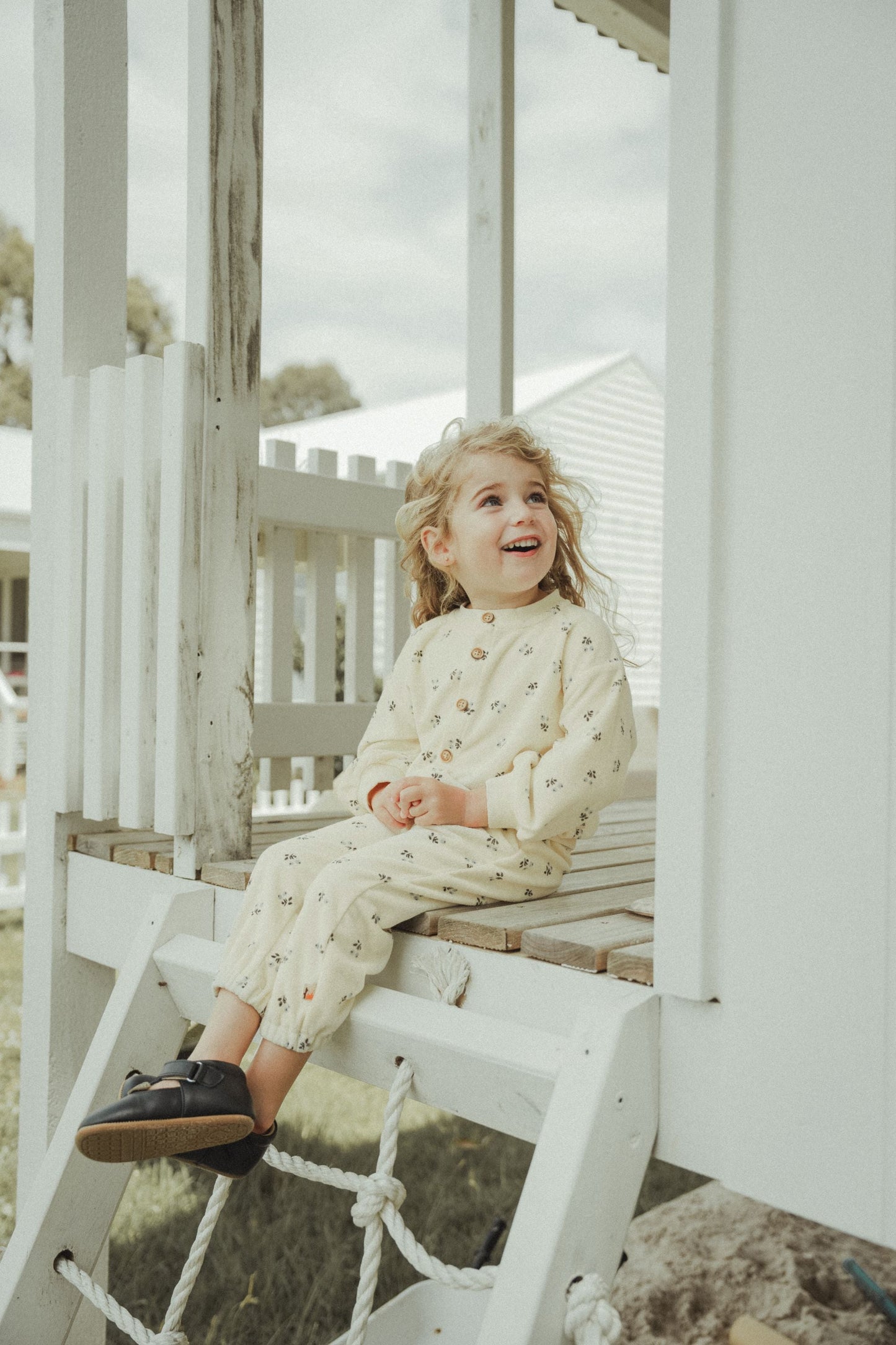 Blueberry Printed Knitted Pants - Blueberry