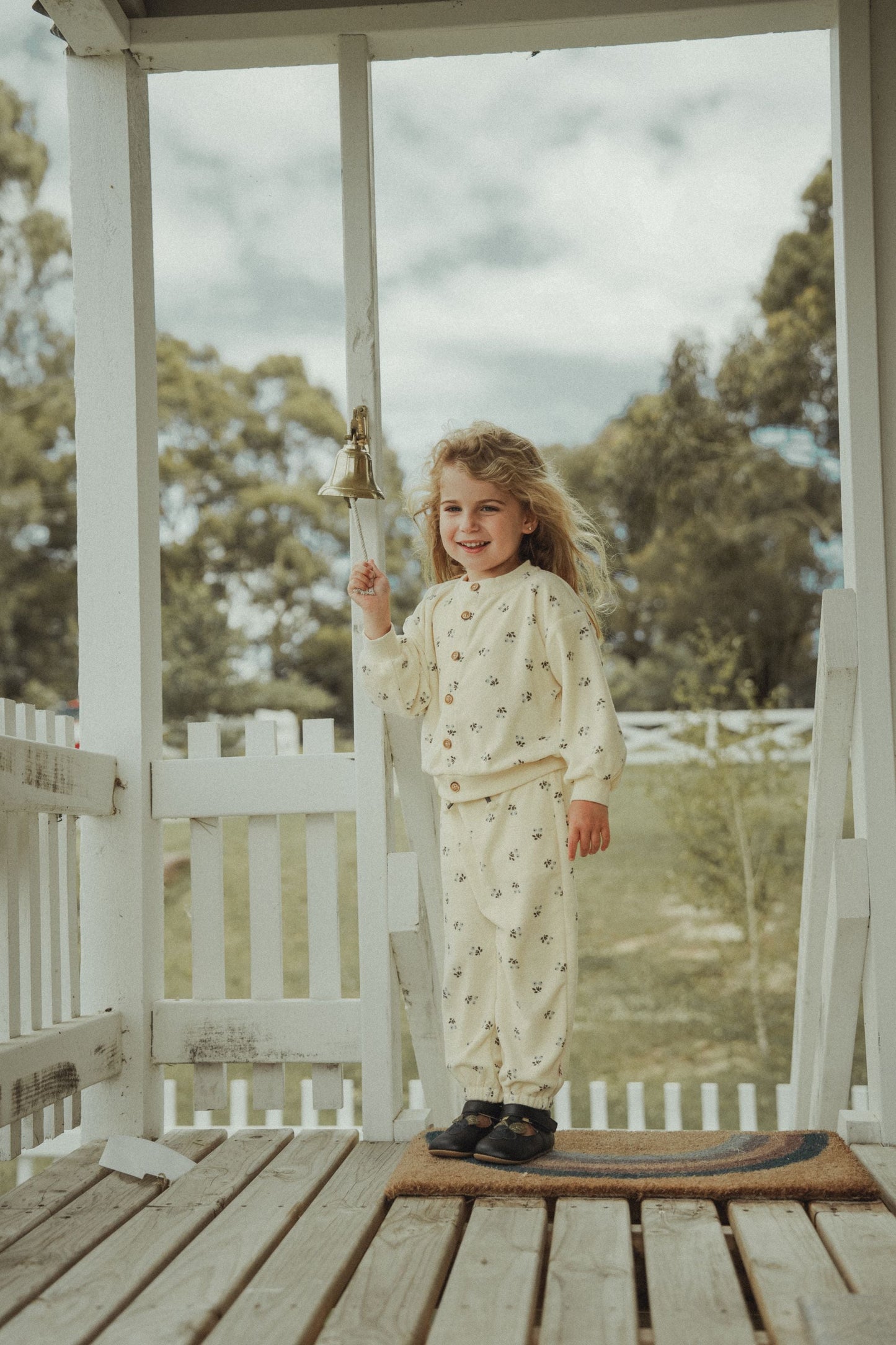 Blueberry Printed Knitted Pants - Blueberry